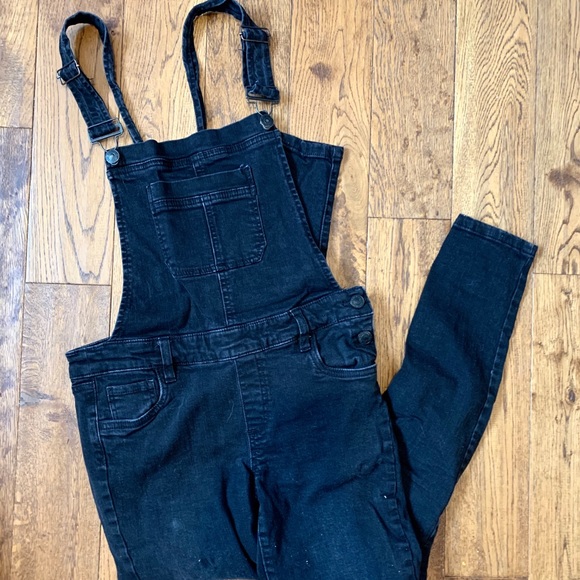 Black denim overalls - Picture 2 of 2